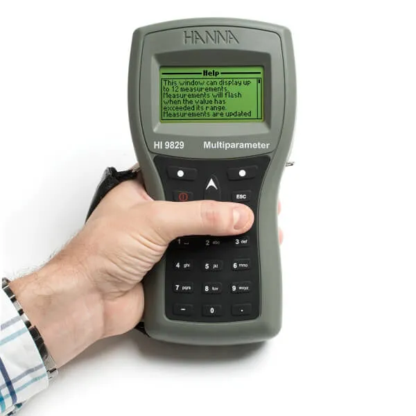 Máy đo pH/ISE/EC/DO/Độ đục Hanna HI9829 (chống thấm nước, có GPS)